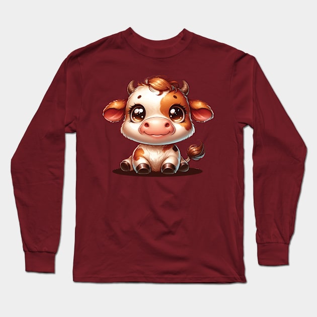 Cute baby cow Long Sleeve T-Shirt by Art_Boys